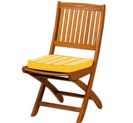 galette de chaise jaune