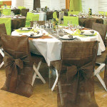 housse de chaise pour mariage en tissu