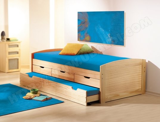 lit une personne avec tiroir pas cher