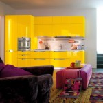 meuble de cuisine jaune