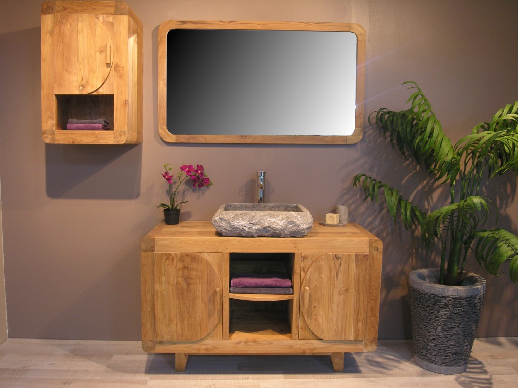 meuble salle de bain teck haut de gamme