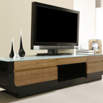 meuble tv bas long bois