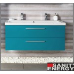 meuble vasque turquoise