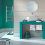 meuble vasque turquoise