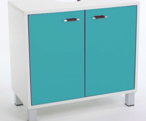 meuble vasque turquoise