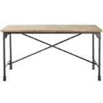 table a manger industrielle acier et bois