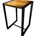 table a manger industrielle acier et bois