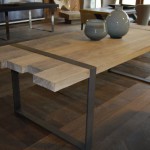 table a manger industrielle acier et bois