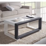 table basse grise et blanc