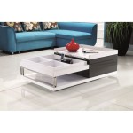 table basse grise et blanc