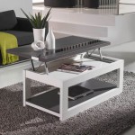 table basse grise et blanc