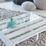 table basse palette verre