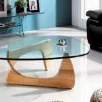 table basse verre et bois