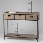 table console style industriel