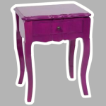 table de chevet violet