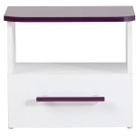 table de chevet violet