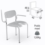 tabouret de douche bastide