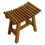 tabouret de douche teck