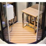tabouret de douche teck