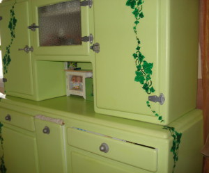 buffet de cuisine vert