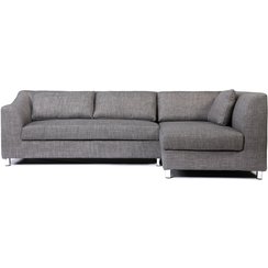 canape d'angle gris tissu