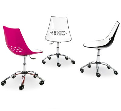 chaise de bureau transparente