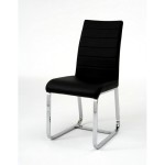 chaise de salle a manger design noire et rouge