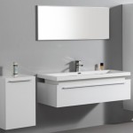 meuble bas salle de bain blanc laque