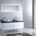 meuble bas salle de bain blanc laque