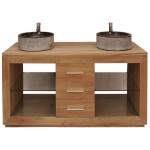 meuble vasque bois massif