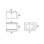 meuble vasque duna 80