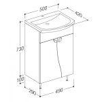 meuble vasque largeur 50 cm