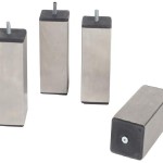 pieds de lit en inox