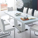 table a manger laquee blanc