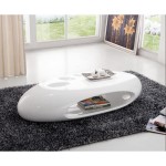 table basse ovale blanc