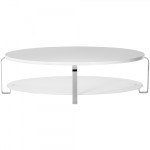 table basse ovale blanc