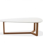 table basse ovale blanc