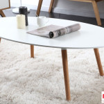 table basse ovale blanc