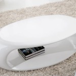 table basse ovale blanc