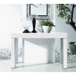 table console laquee blanc extensible