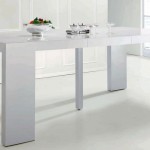 table console laquee blanc extensible