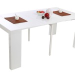 table console laquee blanc extensible