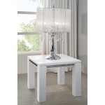 table d'appoint blanc laque