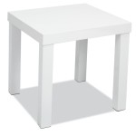 table d'appoint blanc laque