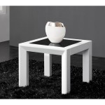 table d'appoint blanc laque