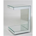 table d'appoint miroir