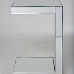 table d'appoint miroir