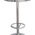 table de bar haute design noir et chrome