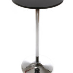 table de bar haute design noir et chrome