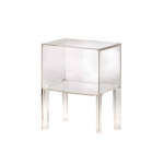 table de chevet transparente